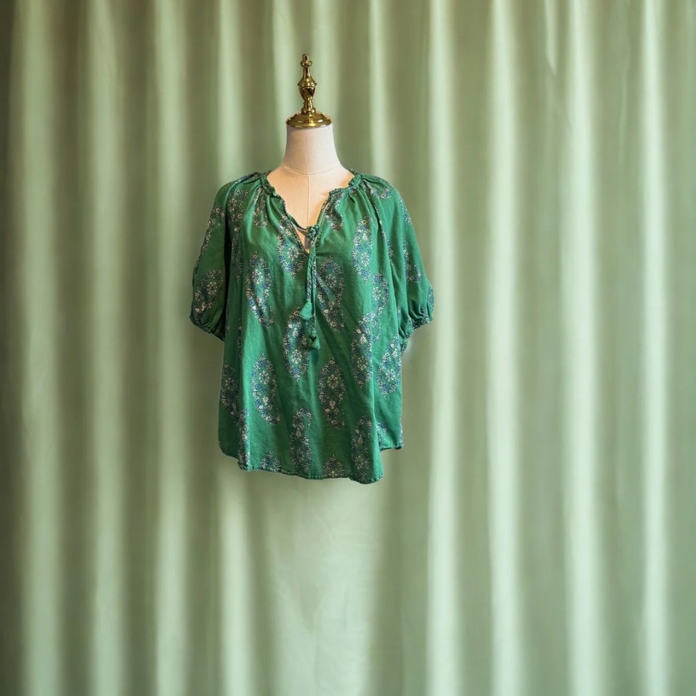 Knox Rose Green and Blue Women's Blouse